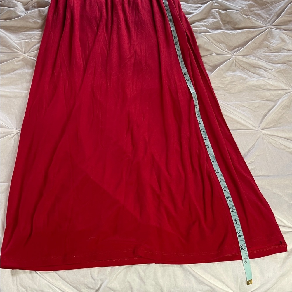 Lauren Ralph Lauren NWT Women's Red Jersey Off-the-Shoulder Gown - Picture 15 of 15